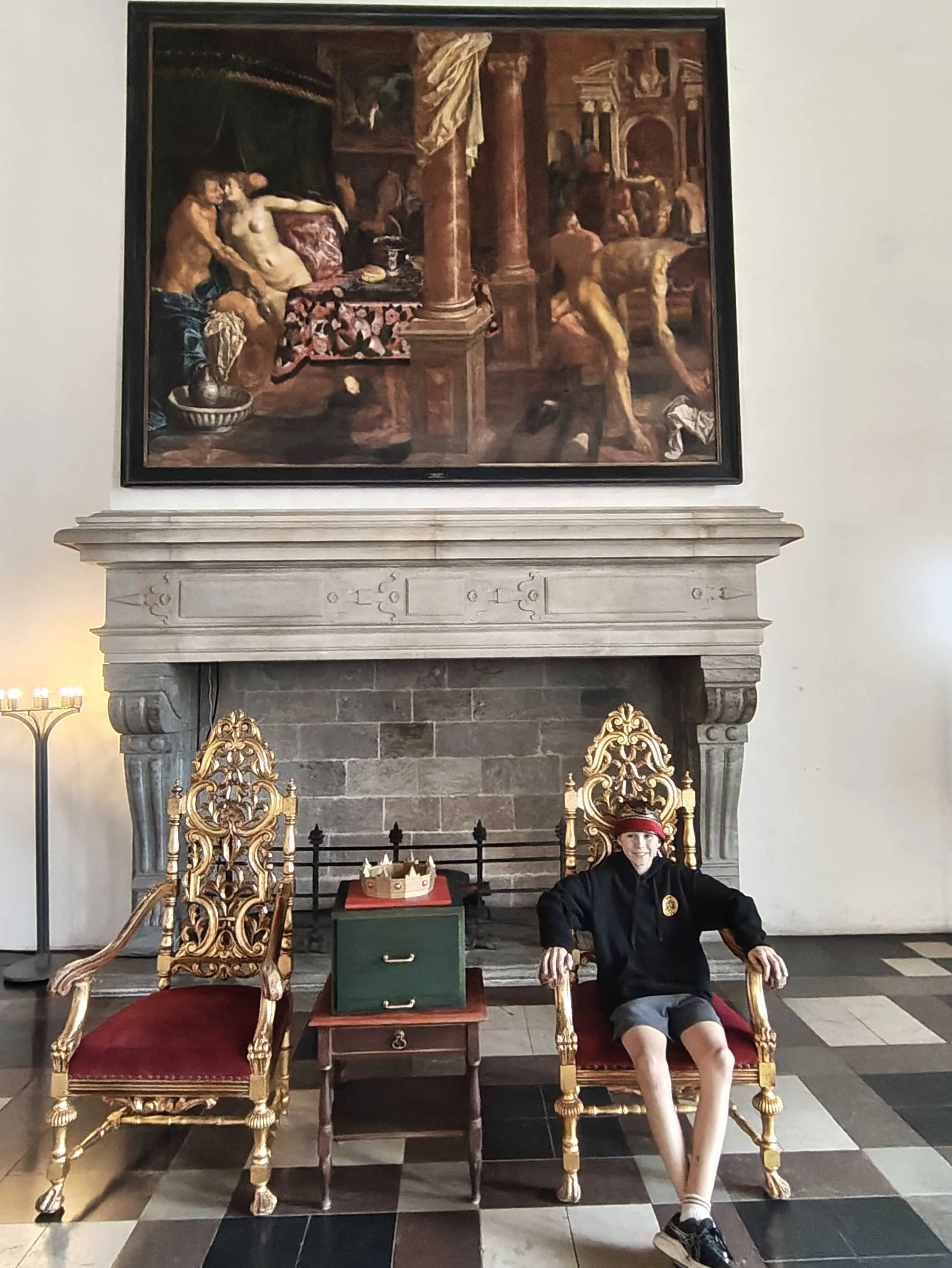 Jake on a throne