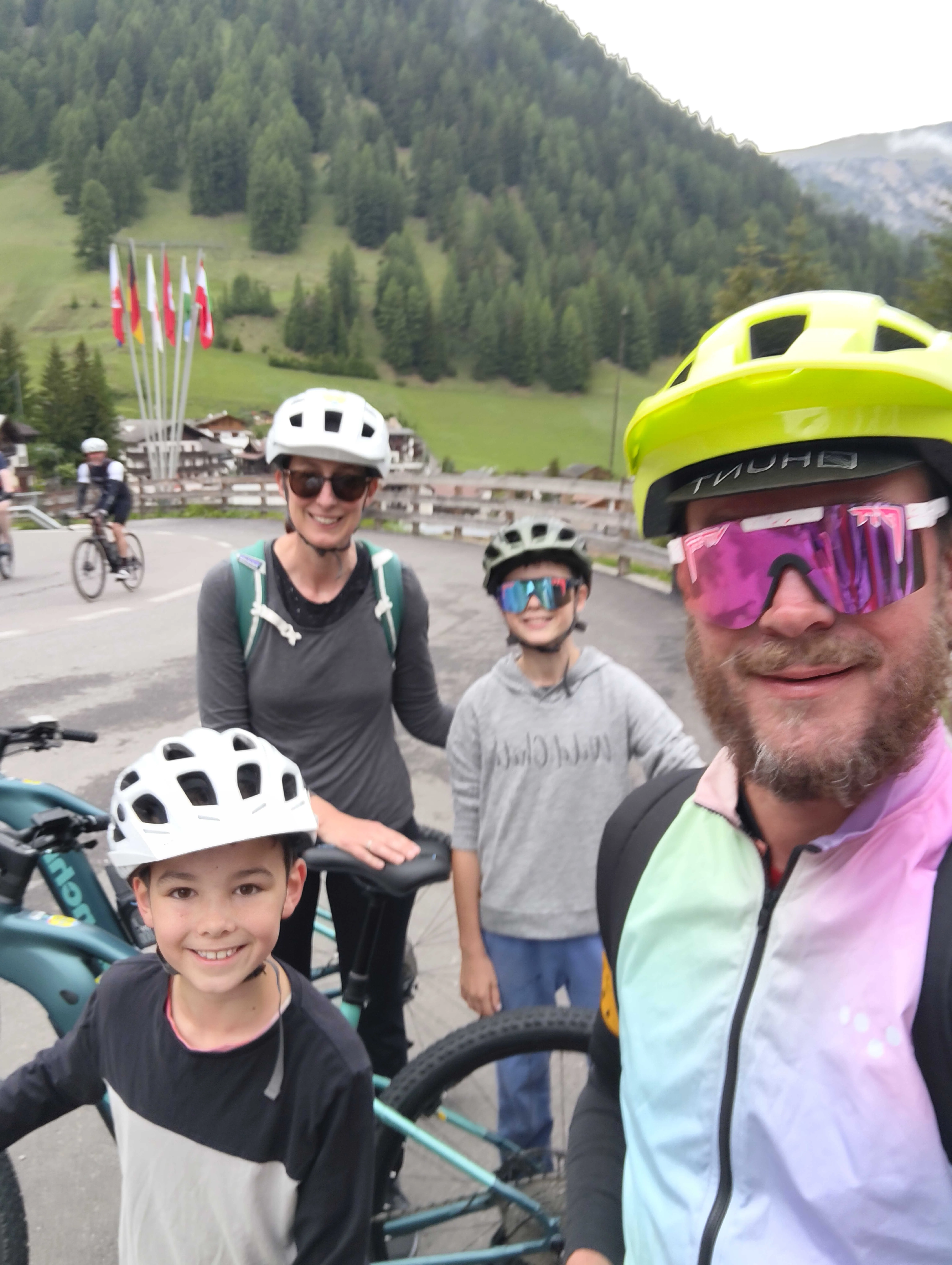 The Aulds stop for a quick photo break