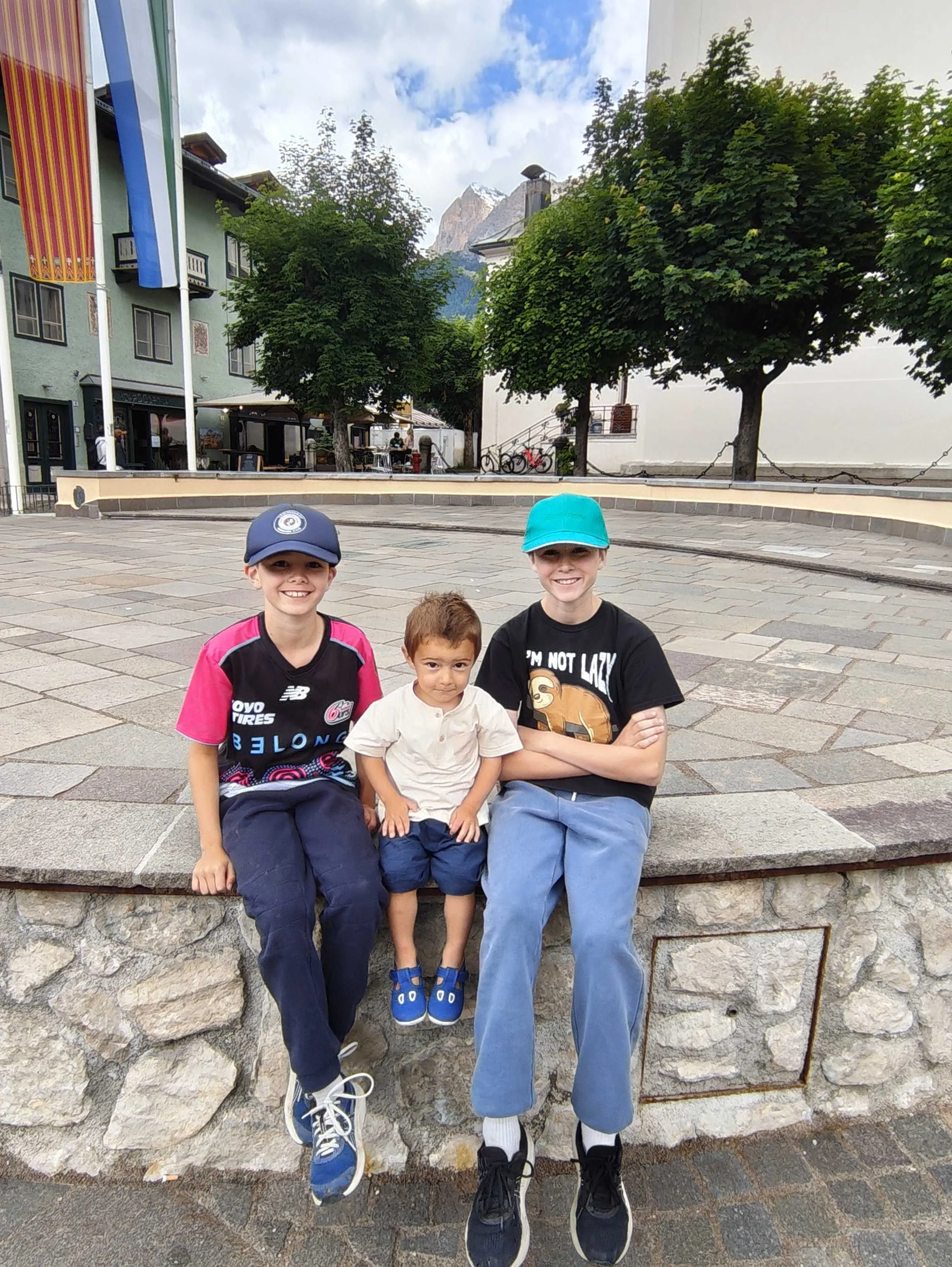 Miles, Elia and Jake in Cortina