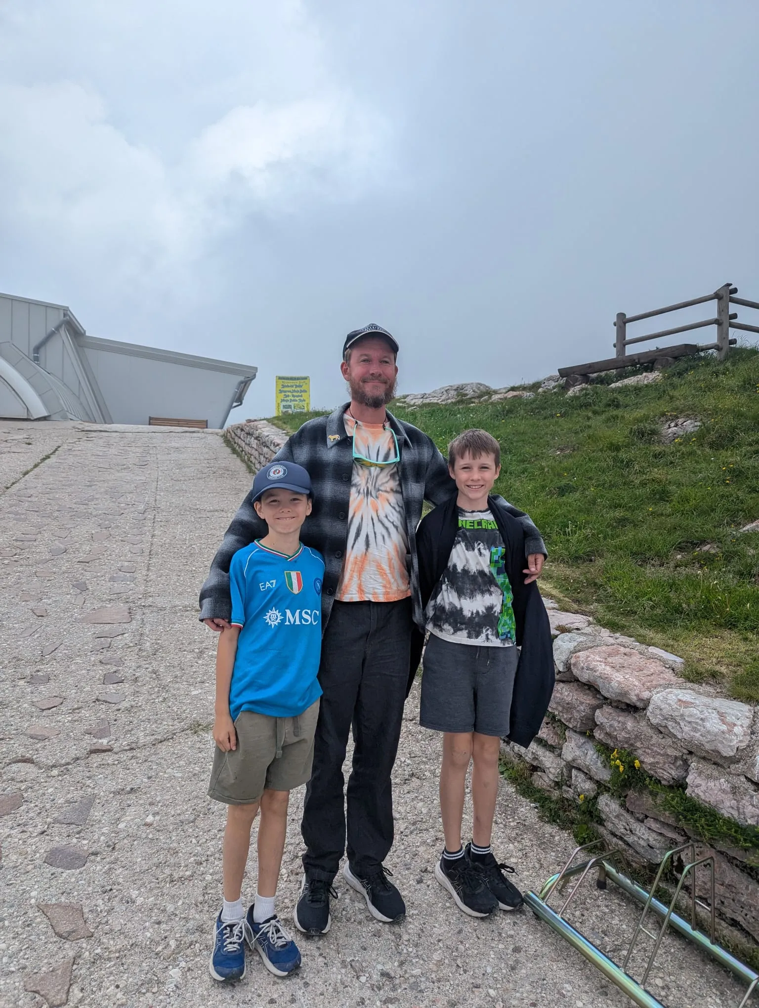 Miles, Stu and Jake at Monte Baldo