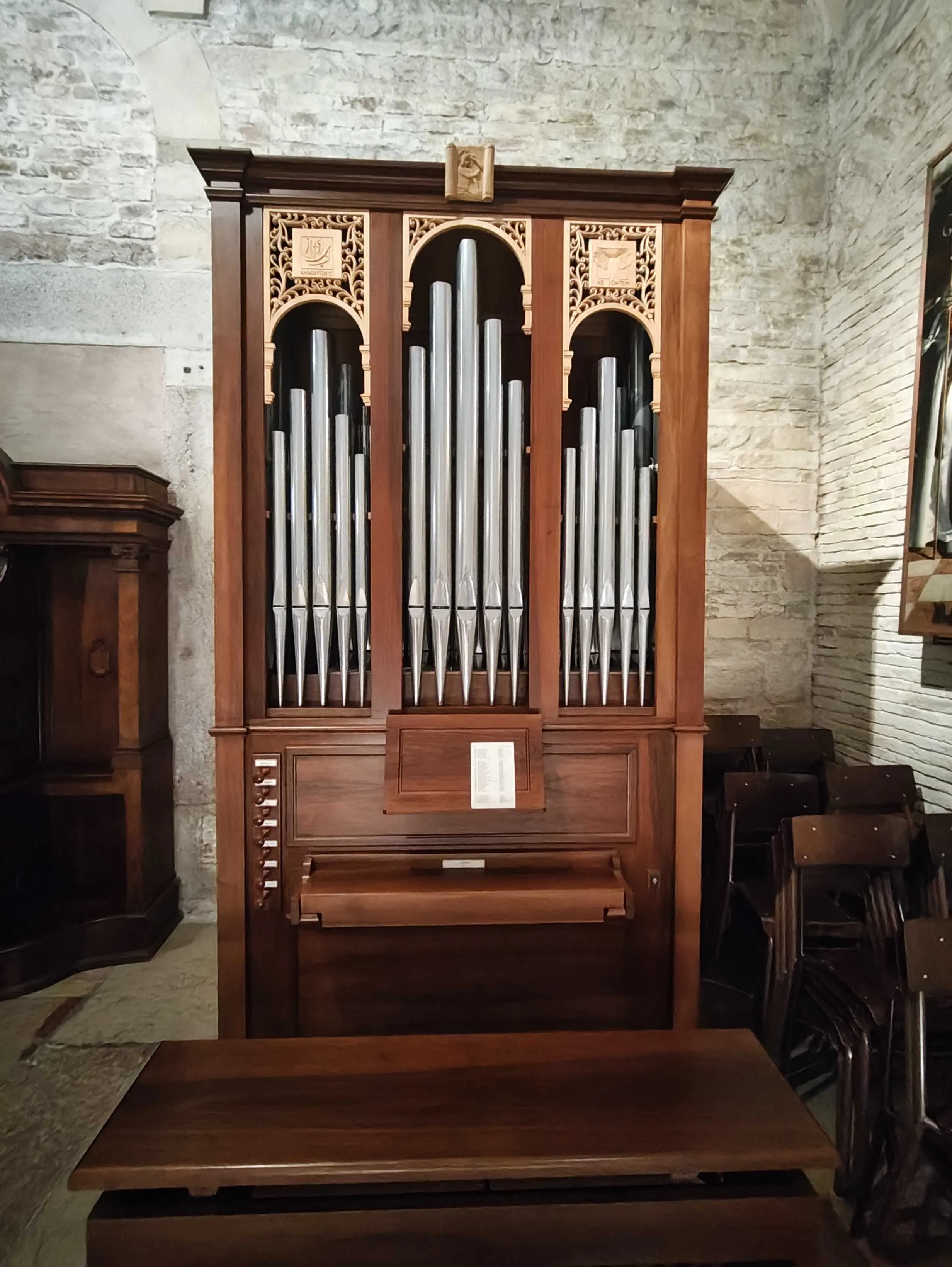 The organ in the Chiesa di Sant'Elena