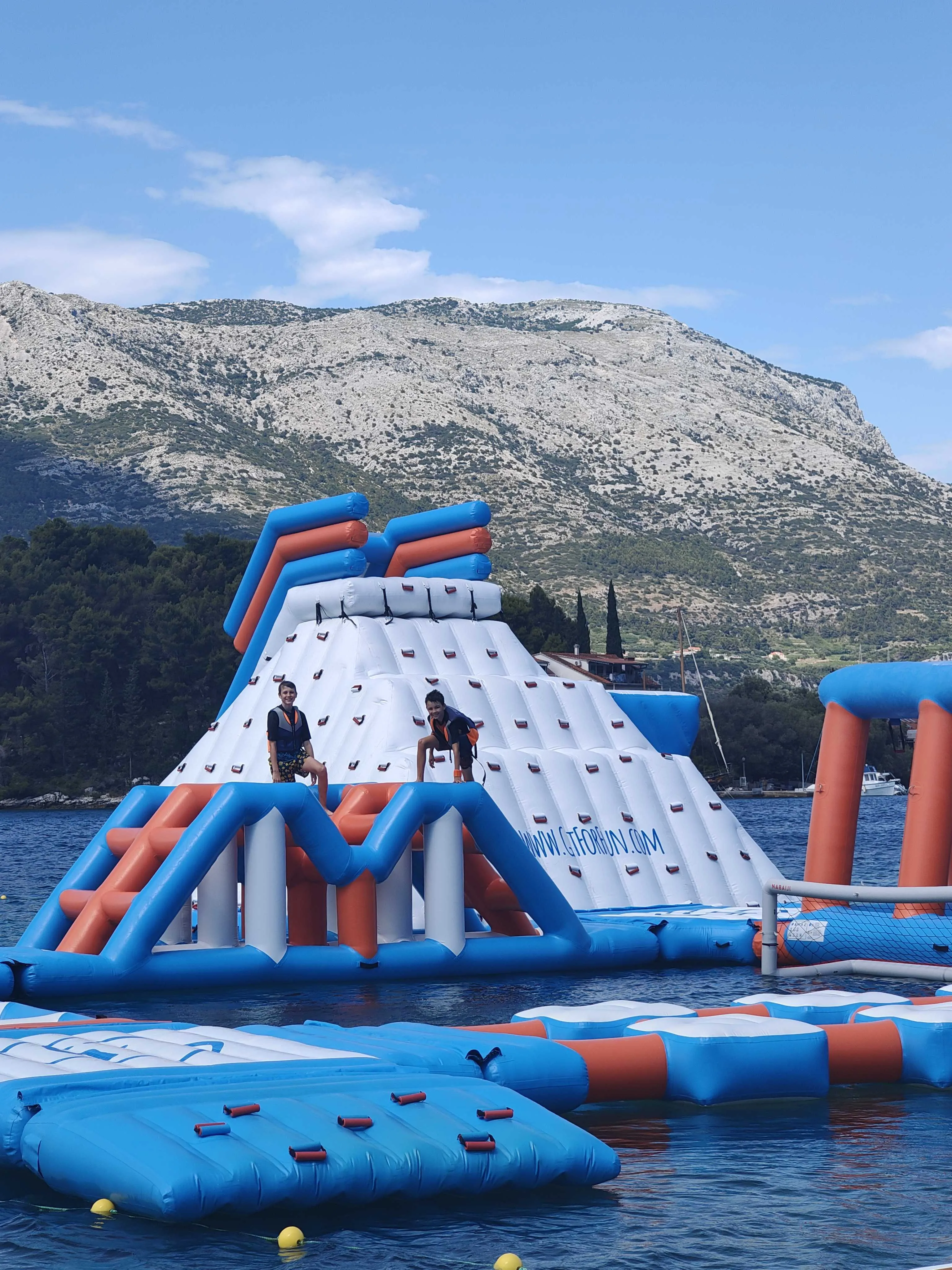 Jake and Miles at aqua park
